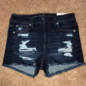 american eagle dark wash jean shorts